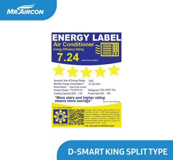 Daikin D Smart King Series Inverter Wall Mounted Aircon 1.0HP - 3.0HP - Image 3