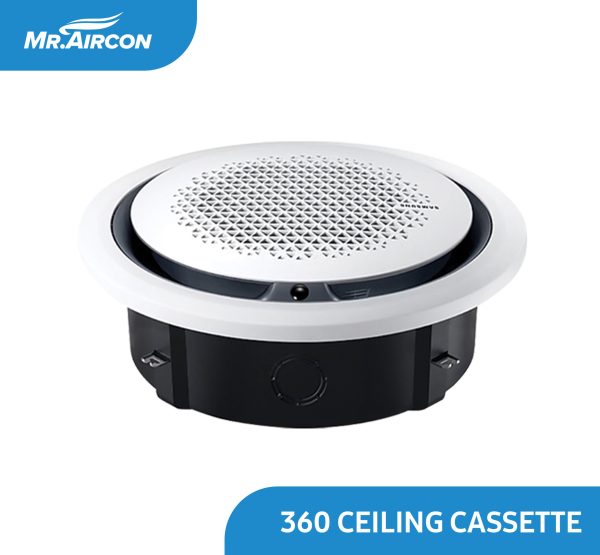 Samsung 360 Ceiling Cassette Inverter Aircon -Round White - Image 2